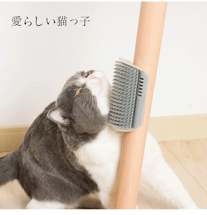 Cat brush corner with catnip cat massage self-grooming cat tickling comb cat products pet grooming products