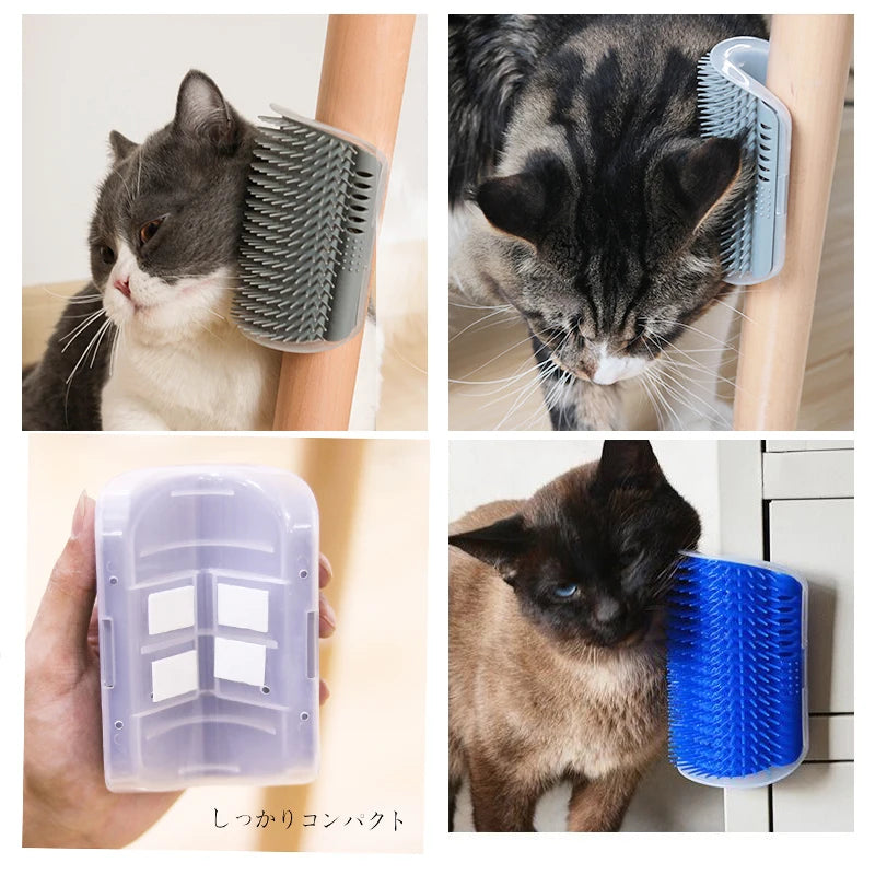 Cat brush corner with catnip cat massage self-grooming cat tickling comb cat products pet grooming products